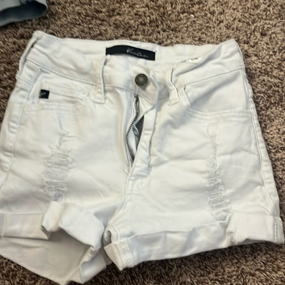 White Denim Shorts